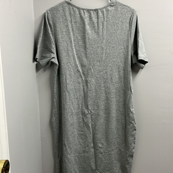 shein curve 2xl mini t-shirt gray dress - Picture 2 of 2